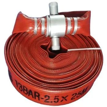 Red 65mm Rubber Durable Fire Hose with BS 336 Coupling Color Red Origin China Diameter 65mm Brand Safety Plus Type Durable Hose - Safety Plus Industrial Co., Ltd. - China