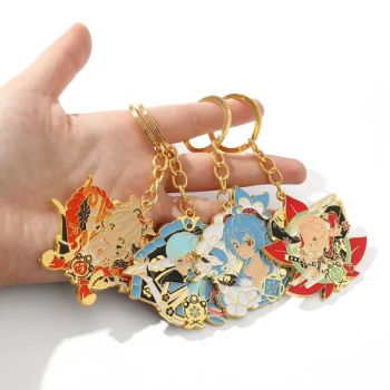 Low MOQ Custom Kawaii Cute Anime Promotion Designer Art Geometry Keyholder Keyring Key Holder Key Ring Custom Keychains Metal Key Chains - YC Craft (Zhongshan) Limited - China