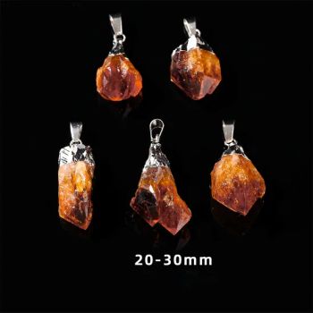 Natural Citrine Cluster Pendant - Raw Crystal Design for DIY Jewelry Making - Yiwu Renrui E-commerce Business - China