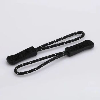 Lemo Black and White Spot Zipper Sliders Replacement Good Quality Nylon Zipper Cord Pulls - Ningbo Lemo Textile Co., Ltd. - China
