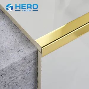 Tile Trim Edging Service Stone Wall Porcelain Sheet Custom Hero Metal Gold Grey Hero Metal L Shape Aluminium Outdoor Corner Beading 20mm Tile Trim - Foshan Hero Metal co., Ltd - China