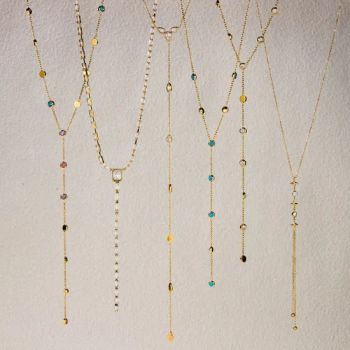 Long Style Stainless Steel Zircon Y Chain Autumn Winter Sweater Necklace Anti Tarnish Fashion Jewelry - Guangzhou Joacii Jewelry Co., Ltd. - China