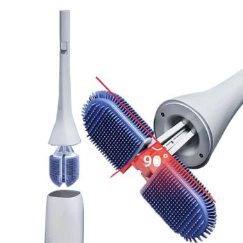 Bathroom Accessories Adjustable Deep Cleaning Toilet Brush Set No Dead Corner Toilet Cleaning Brush and Holder - Yiwu Billion Import & Export Co., Ltd - China