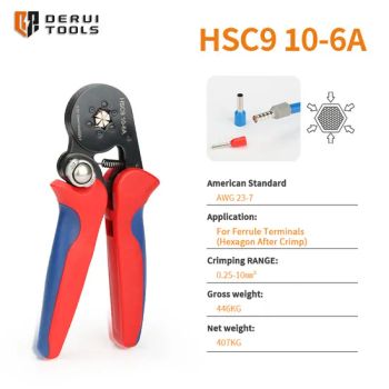 Hsc9 10-6A Pre-Insulated Terminal Crimping Pliers - Yueqing Derui Tools Co., Ltd. - China