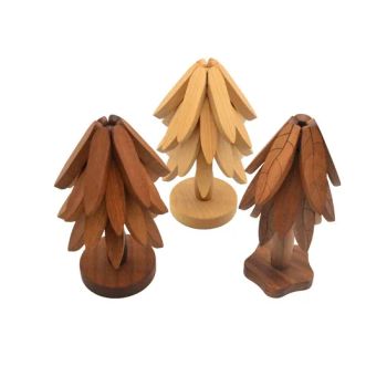 Wooden Tree Coasters Table Mats Hot Dishes 1Y MOQ100 - Shanghai Qihai Toys Co.,ltd - China