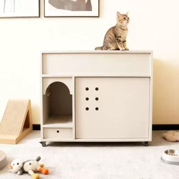 Dog crate and cat shelter litter loo cabinet from AZU EMOBILITY LLC Dog crate and cat shelter litter loo cabinet - AZU EMOBILITY LLC - United States