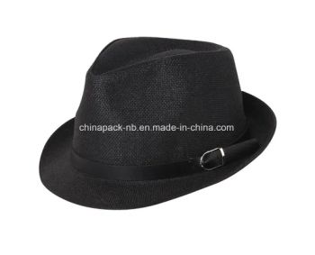 Soft Paper Straw Men's Fedora Hats with Ribbon (CPHC8005X) Style Dobby Gender Men's Size 56-60cm Shape Outback Season - Chinapack Ningbo Import & Export Co., Ltd. - China