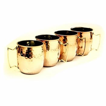 250 mL Pure Copper Mug Shape Round Size Medium Material Copper Capacity 250 mL Finishing - J K Handicrafts - India