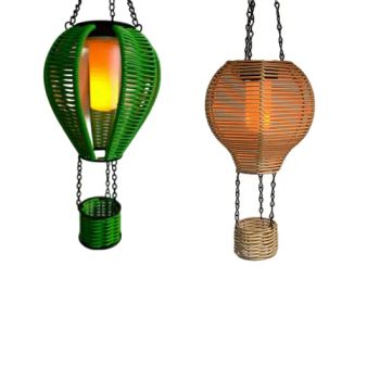 Hot Air Balloon Shaped Outdoor Decorative LED Flame Effect Solar Hanging Garden Light - Ningbo Qingyang Import and Export Co., Ltd. - China