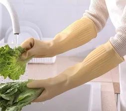 Rubber Waterproof Extra Long Dishwashing Cleaning Household Kitchen Gloves - Hangzhou Dongdi Imp. & Exp. Co., Ltd. - China