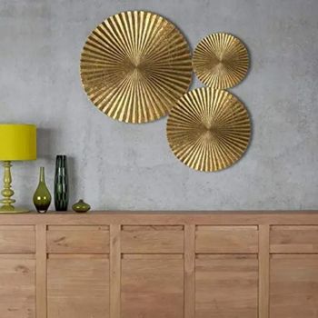 Wall Hanging Golden Iron Cycles Handicrafts, Shape: Raund Shape Raund Color Golden Type Wall Hanging Material Wrought - Royal Touch Industry - India
