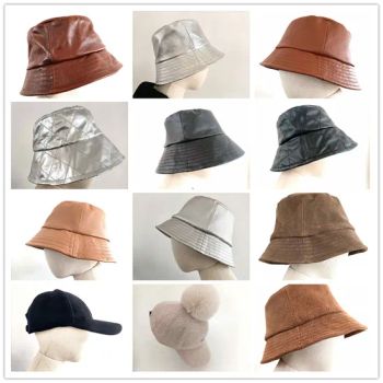 Sheepskin Leather Trucker Painter Baseball Bucket Caps Fisherman Hats - Qingdao Xulan International Trade Co., Ltd. - China