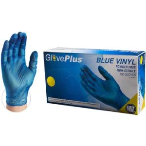 Blue Clear Powder Free Disposable Vinyl Gloves PVC Gloves Color Clear Length Long Origin China Trademark LYR Usage - QINGDAO LONGYOURU PACKING CO., LTD. - China