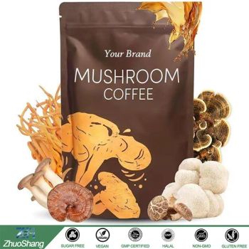 Private Label Organic Lions Mane Mushroom Extract Instant Coffee Powder Nutrition Supplements - Zhuo Shang Biotechnology Co. Ltd, - China