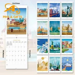 Promotional Custom Coloring 2026 Wall Planner Wall Calendar Interactive Marketing Tool - Dongguan AQ PINS&GIFTS CO.,LTD - China