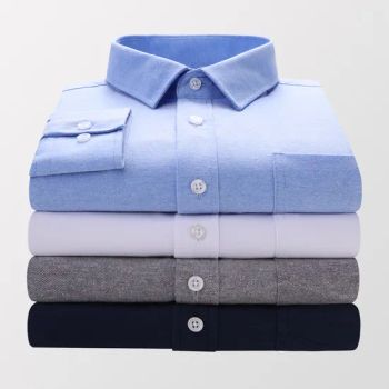 Wholesale Business Shirts Long Sleeve Twill Oxford Shirts Latest Dress Shirts for Men - Yancheng Yunqian Apparel Co.,Ltd - China