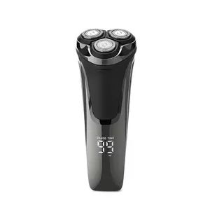 Portable Men s Electric Shaver Rechargeable Men s Beard Trimmer LCD Display Waterproof Rechargeable Electric Shaver - Ningbo Middle Time Electronics Technology Co., Ltd. - China