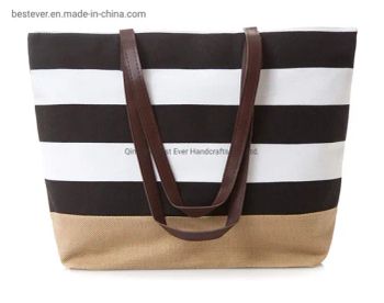 Water Resistant Travel Tote Bag with Leather Handle OEM Yes Sample Free MOQ 500 PCS Origin China Gender Female Design Beach - Qingdao Best Ever Handcrafts Co., Ltd. - China