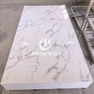 High Quality 1220 2440 mm Waterproof UV PVC Marble Sheet Suitable for Use in Bathrooms  - Linyi Perfect New Material Co., Ltd - China