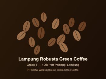 Lampung Robusta Green Coffee Grade 1 — FOB Panjang Port Body High Organic No Acidity Low Decaffeinated No Screen Size 15-17 - Pt Global wills sejahtera - Indonesia