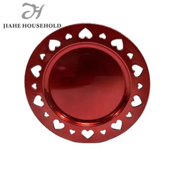 Light Luxury Red Hollow Modern Art Decorative Plate Factory Supply - Fuzhou Jiahe Household Products Co., Ltd. - China