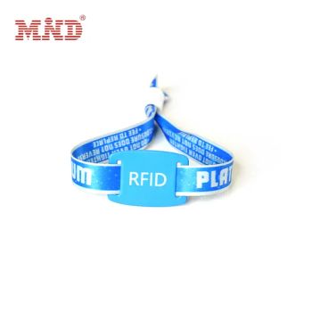 Promotion Gift Custom logo Wholesale Event Festival Wristbands Woven Polyester Bracelets Fabric Wrist Bands - Chengdu MIND IOT Technology Co., Ltd. - China