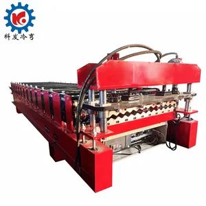 Sheet Making Machine Rolling Thickness Chain Corrugated Iron for Roofing Roll Forming Machine Colored Steel Tile Roof 0.3-0.8mm - Botou Kefa Roll Forming Machine Co., Ltd. - China