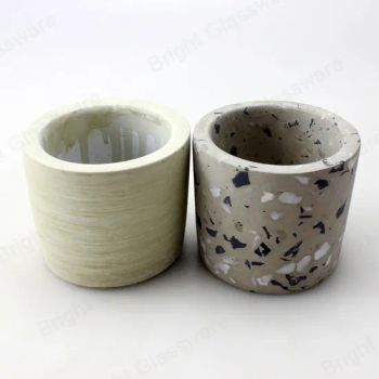 Grey Cement Terrazzo Flower Planters for Outdoor Garden Decoration - Shenzhen Bright Glassware Co., Ltd. - China