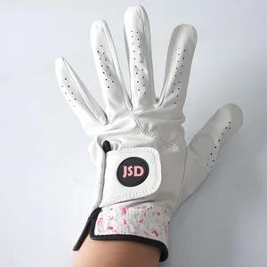 Factory Direct Womens Genuine Sheepskin Leather Golf Gloves Custom Logo Right Hand Non-Slip Sports Soft Comfortable Grip - Xiamen Justin Sports Equipment Co., Ltd. - China