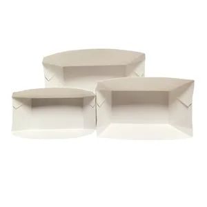 Disposable Food Containers Fast Food PE Coating Serving Snack White Kraft Paper Cardboard Boat Tray - Anhui Imp. & Exp. Co., Ltd. - China