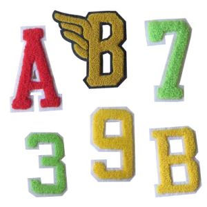 Letters Design Big Size Clothing Brand Logo Sequin Patches Size Custom Origin China Bottom Twill Style Iron-On Edge Heat - Zhongshan Senwei New Materials Co., Ltd - China
