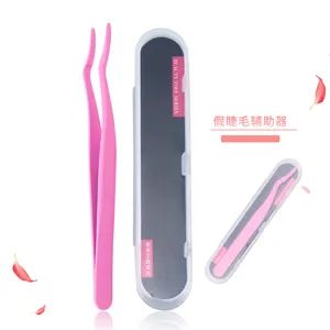 Stainless Steel Colored Eyelash Tweezer False Strip Eyelash Applicator with Private Logo - Qingdao Cooco Lashes Co., Ltd. - China