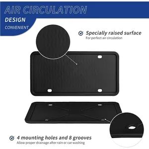Matte Black License Plate Frames Anti-Rust Anti-Noise Anti-UV Durable Carbon Fiber Lightweight Car Plate Holder - Hangzhou Qianxi Crafts Co., Ltd. - China