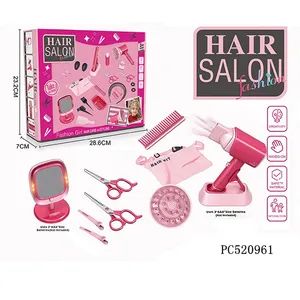 Pretend Play Preschool Educational Beauty Hair DIY Home Simulation Salon Hairdressing Tools Electric Hairdryer Set - Pretty Coast Plastic Toys Co., Ltd - China