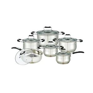 Hot Sale Kitchen Utensils Kitchenware Cooking Pot 12PCS Stainless Steel Cookware Set - Jiangmen Changshi Industry Co., Ltd. - China