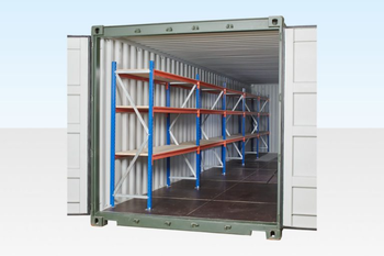 Adjustable, Heavy Duty Three Tier Container Racking (5 Bays) from senesie mfg llc Adjustable, Heavy Duty Three Tier Container Racking (5 Bays) - senesie mfg llc - United States