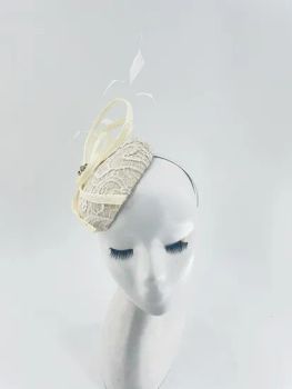 Sequin Embroidery Covered Sinamay Hat - 5.0/5 - China