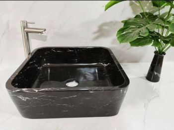 Square Marble Wash Basin Color Black Shape Square Material Marble I Deal In New Only Design Type Designer Is It Customised - Santosh Marble And Handicrafts - India