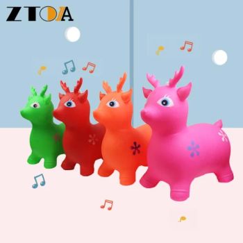 PVC Inflatable Animal Jump Toy Simple Painting Giraffe Customized Animal - ZHEJIANG ZHIGAO SPORTING GOODS Co., LTD. - China