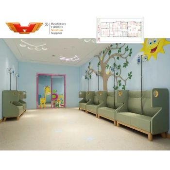 New Style Supply Solutions Children's Hospital Furniture Medical Patient Transfusion Chair Infusion Sofa IV Chair with IV Pole - Guangdong Hongye Furniture Group Co., Ltd - China