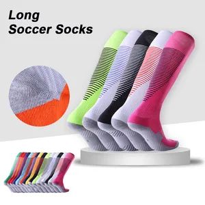 Men's Thickened Towels Adult Anti-Slip Sports Socks Breathable Children's Knee-High Football Socks - Xiamen Aimeee Garment Co., Ltd. - China