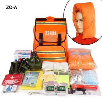 Civil Emergency Survival Kit 16 PCS Survival Gear First Aid Kit Trauma Bag with Disinfection Mask Fire Blanket Fluorescent Stick - Foshan Yiroufang Textile Manufacture Co., Ltd. - China
