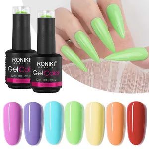 Soak off Professional Nail Supplies UV Nail Gel Polish MOQ 300 PCS Weight 15ml Trademark RONIKI Origin Guangzhou Certification - Guangzhou Startalk Nail Technology Co., Ltd. - China