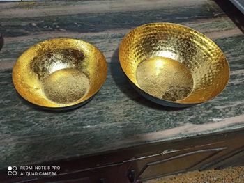 1 L Brass Serving Bowl Set, For Home, 2 Pieces Usage/Application Home Finish Type Gold Plated Number Of Piece 2 Pieces Capacity 1 L - N.H Metals - India