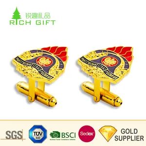 OEM Design Custom Blank Metal Brass Country Flag Souvenir Cufflinks for Mens Shirts - KN Gift Limited - China