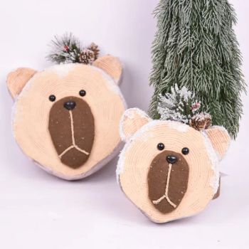 New Design Hot Selling Handmade Bear Wall Decor Wooden Hanging Other Christmas Decorations - Heilongjiang Guangyuan Willow Arts & Crafts Co., Ltd. - China