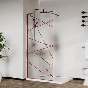 Red Safety/Tempered Reflective Glass Walk in Enclosures Walk in Screen - Anhui Dman Smart Home Co., Ltd. - China