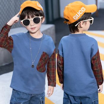 New Style Kids Clothing Sets Boys Sweatshirt Chlidren Shirts with Pockets - Guangzhou Boshi Apparel Co., Ltd. - China