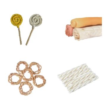 Cute Design Munchy/Retriever/Twist/Lollipop Dog Chews Snacks MOQ 300kg Spec 0-99g Color Nature Origin China Appearance - Qingdao Catsmi Pet Products Co., Ltd - China