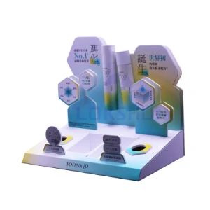 Cosmetic Shop Acrylic Skincare Display LED Acrylic Cosmetic Tabletop Display Makeup Display - Shenzhen Leshi Display Products Limited - China